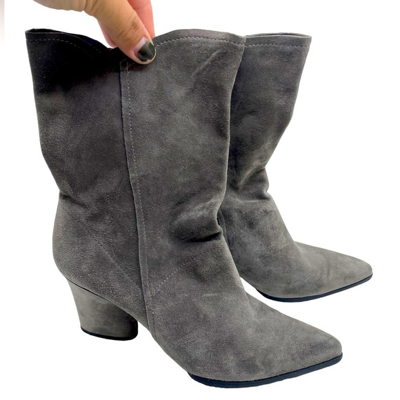 Donald Pliner Lora grey suede booties size 7.5 - Picture 1 of 14